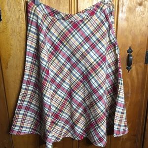 Tommy Hilfiger women’s cotton madres plaid skirt rate vintage